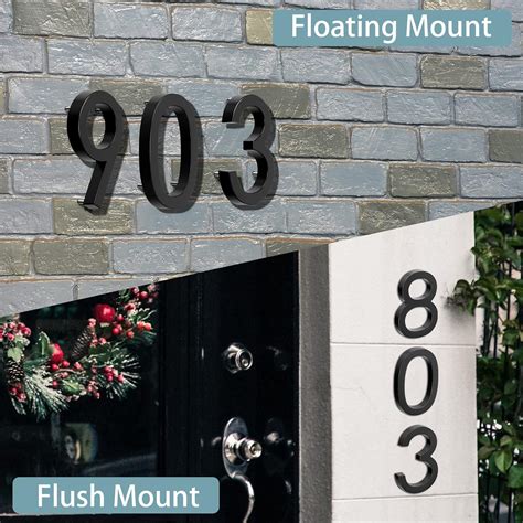 6 inch metal house numbers|6 inch floating house numbers.